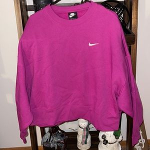 NWT Pink Nike Oversized Cropped Sweatshirt